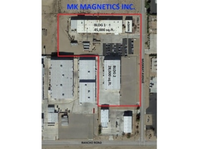 MK Magnetics Property Aerial View