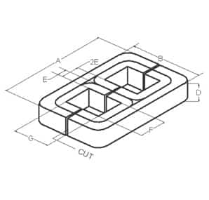E-Core Dimensional Diagram